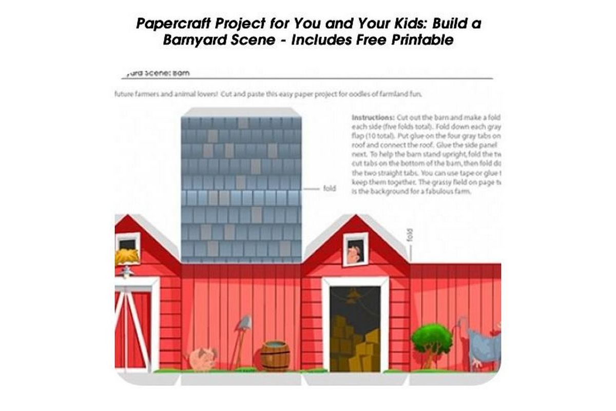 Papercraft Project for You and Your Kids: Build a Barnyard Scene ...