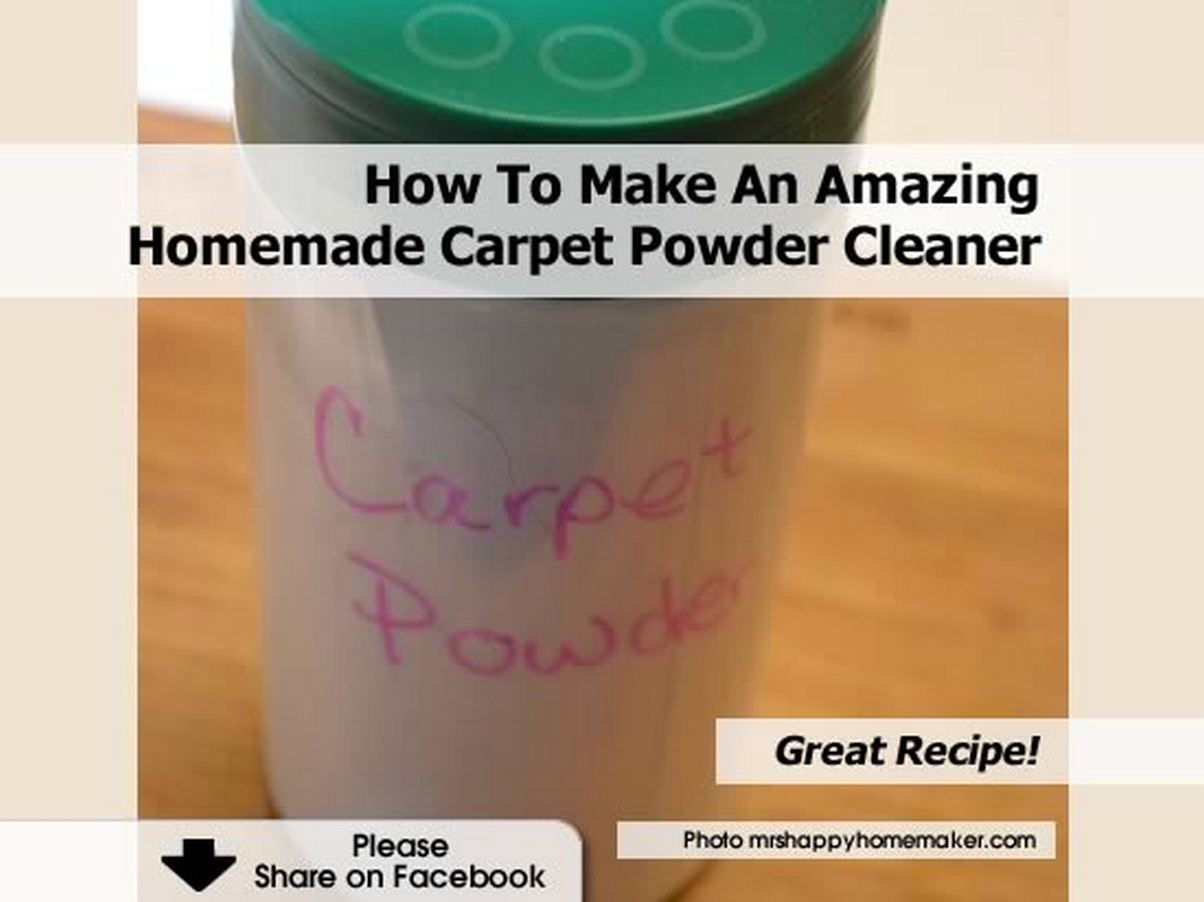 How To Make An Amazing Homemade Carpet Powder Cleaner
