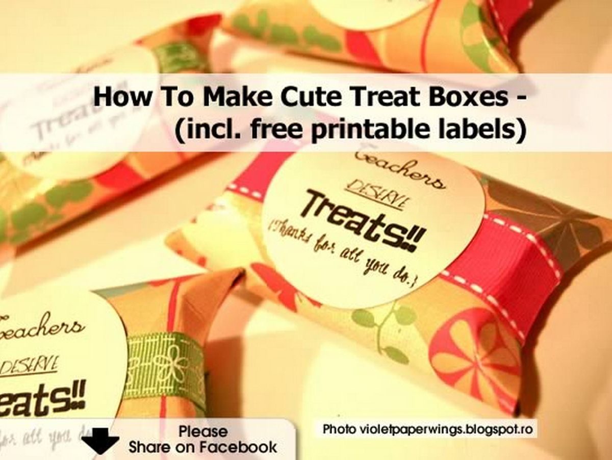 How To Make Cute Treat Boxes - (incl. free printable labels)