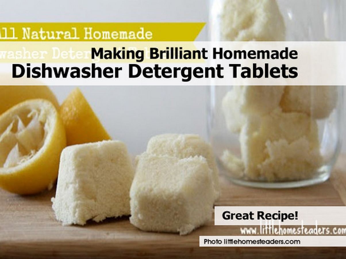 Making Brilliant Homemade Dishwasher Detergent Tablets