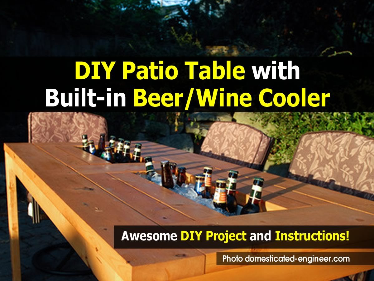 How to Make a DIY Patio Table with Builtin Beer/Wine Cooler