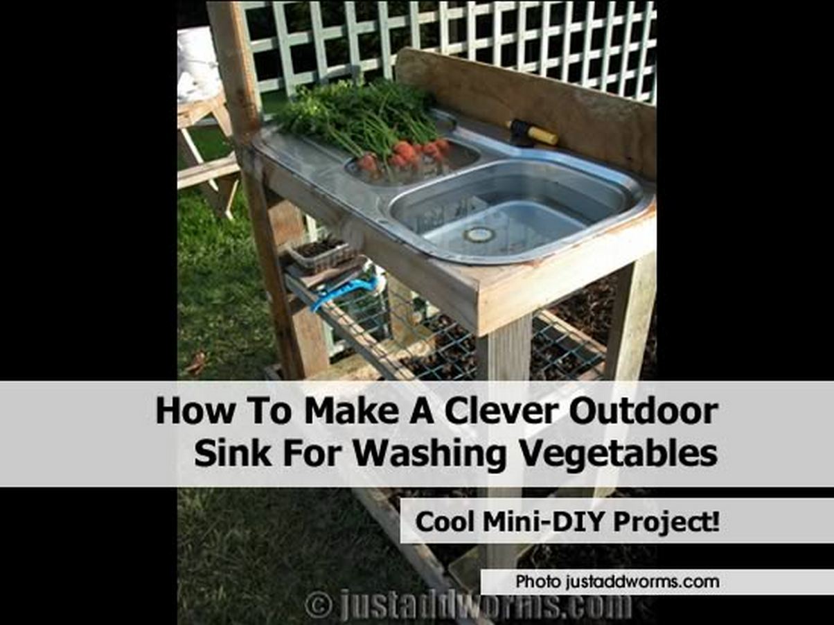 How To Make A Clever Outdoor Sink For Washing Vegetables