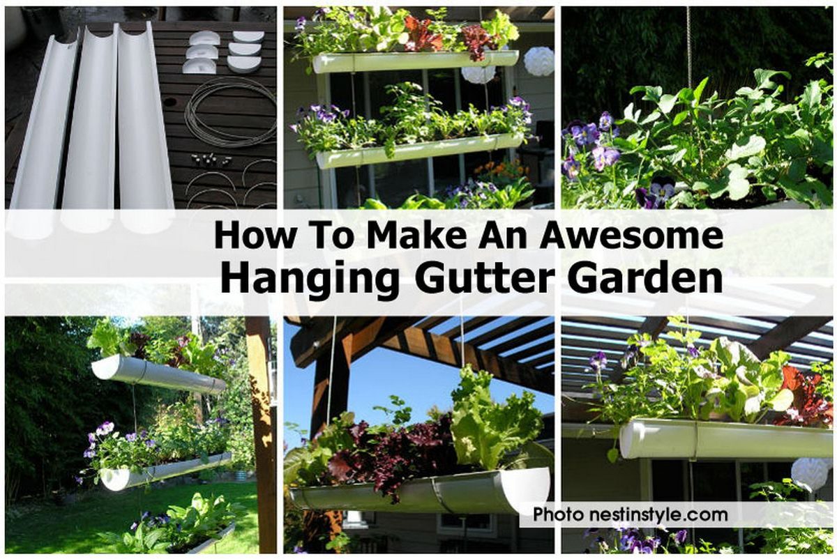 How To Make An Awesome Hanging Gutter Garden