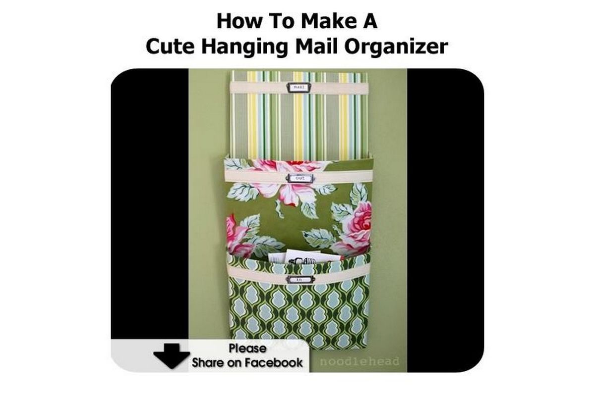 How To Make A Cute Hanging Mail Organizer