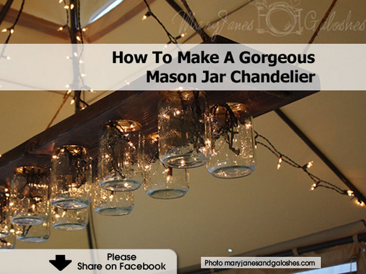 How To Make A Mason Jar Chandelier