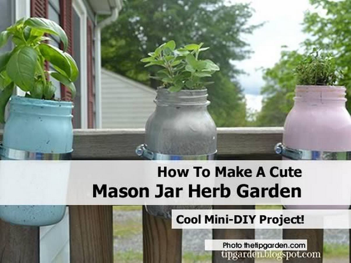 How To Make A Cute Mason Jar Herb Garden