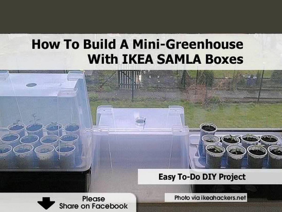 How To Build A MiniGreenhouse With IKEA SAMLA Boxes