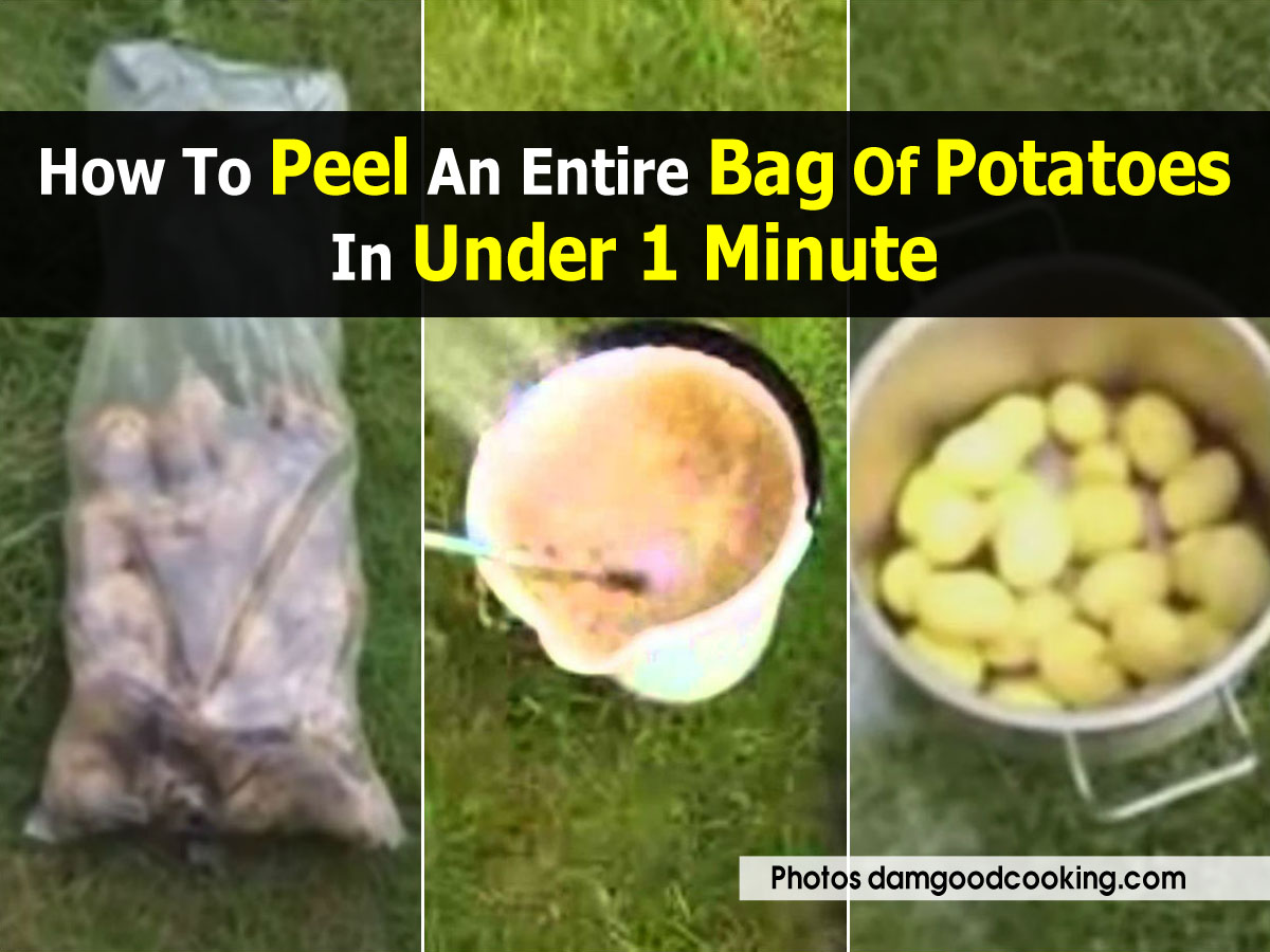 How To Peel An Entire Bag Of Potatoes In Under 1 Minute