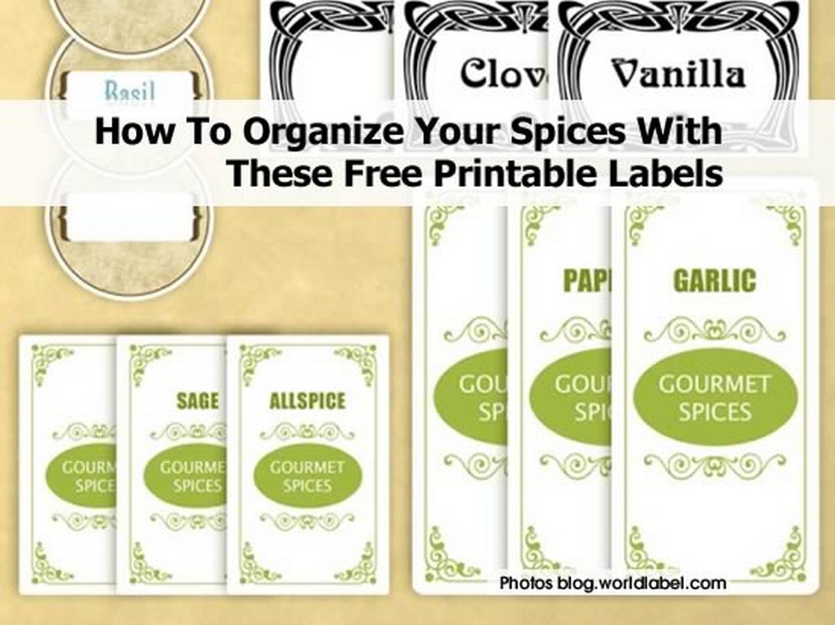 How To Organize Your Spices With These Free Printable Labels