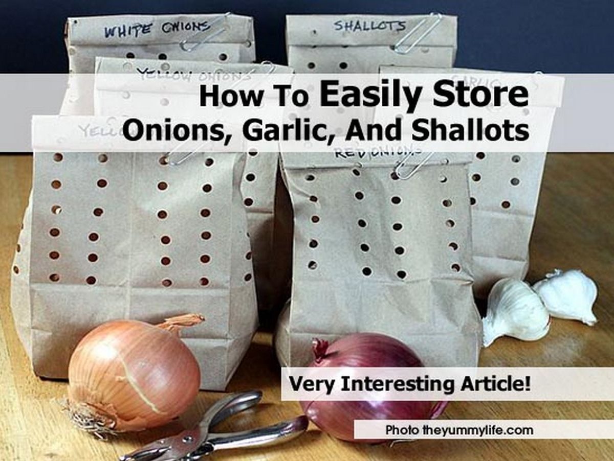 How To Easily Store Onions, Garlic, And Shallots