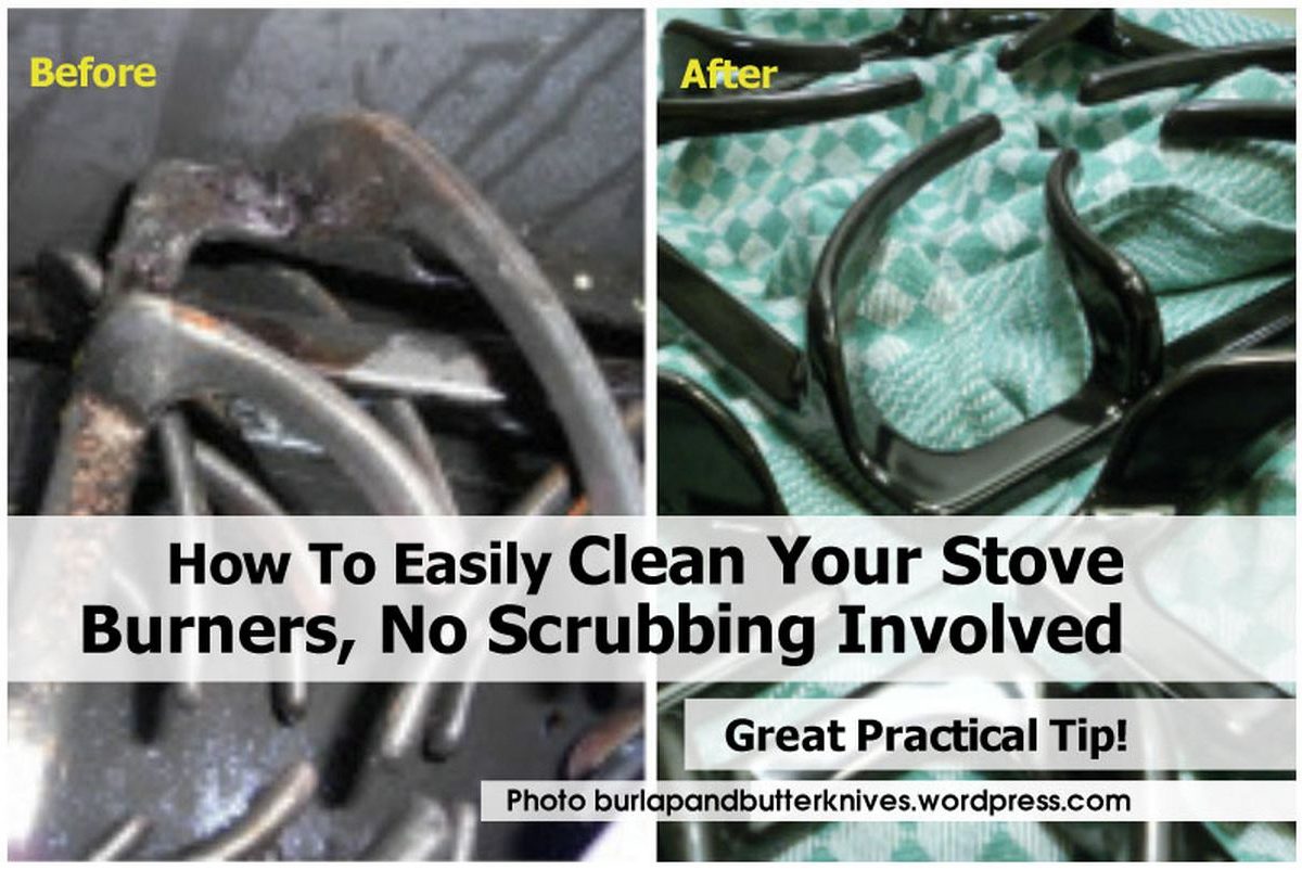 How To Easily Clean Your Stove Burners, No Scrubbing Involved