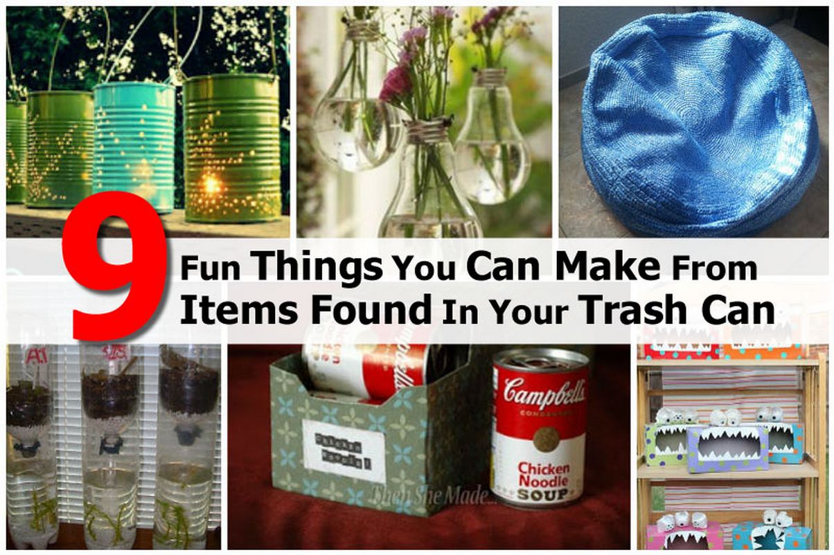 9 Fun Things You Can Make From Items Found In Your Trash Can
