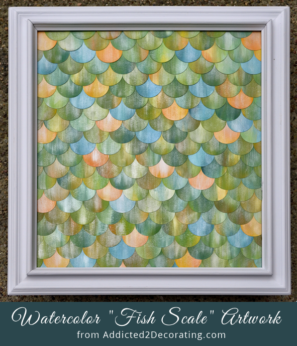 How To Make A Fish Scale Watercolor Wall Art