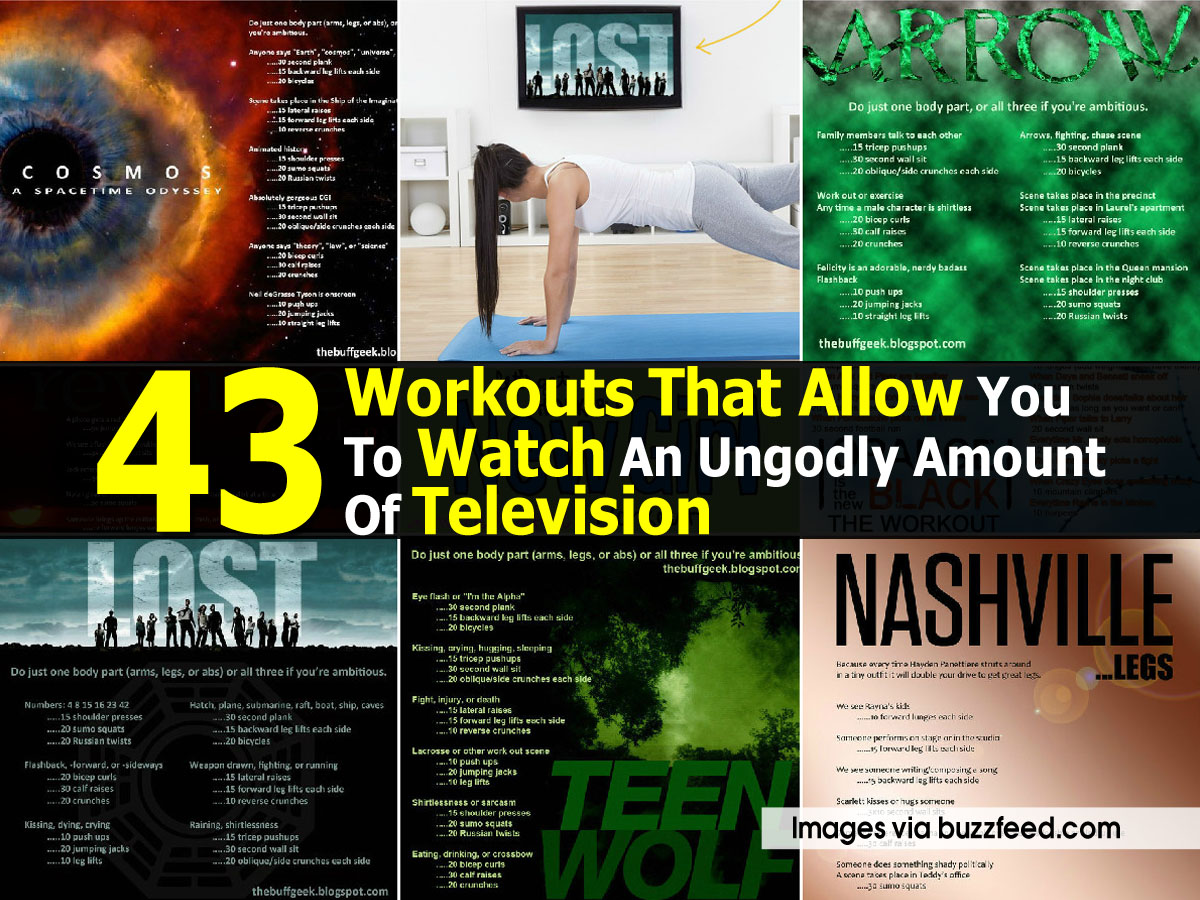 43 Workouts That Allow You To Watch An Ungodly Amount Of Television