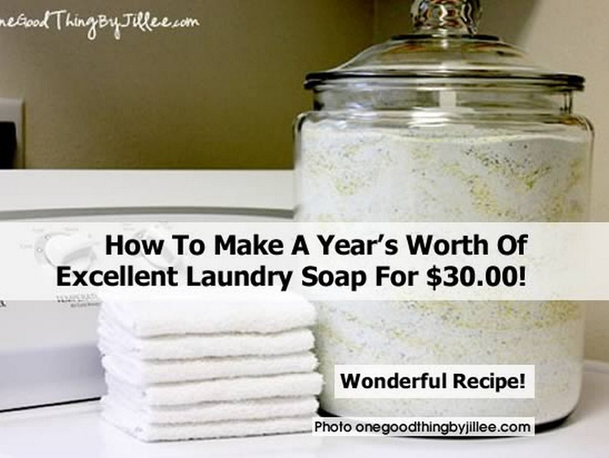 How To Make A Year’s Worth Of Excellent Laundry Soap For 30.00!